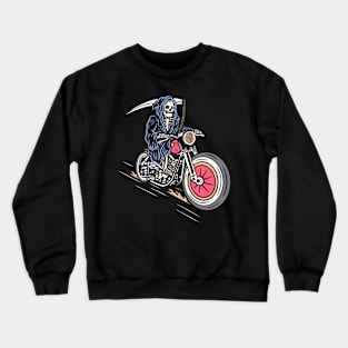 Motobiker skull Crewneck Sweatshirt